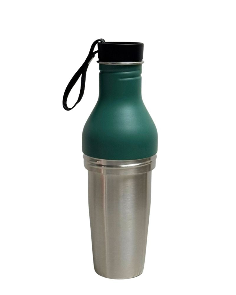 Peacock Green Water Bottle + Lid