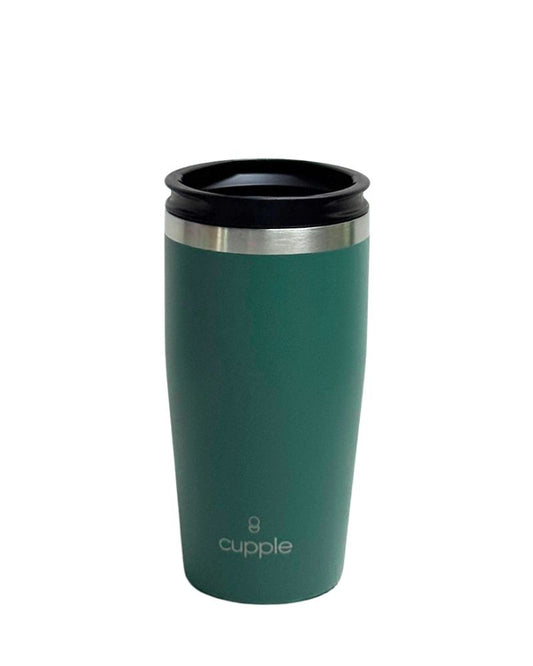 Peacock Green Coffee Cup + Lid